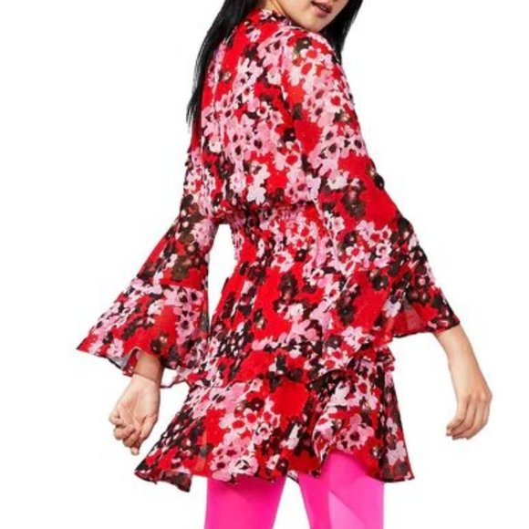 ANTHROPOLOGIE TAYLOR PARTY METALLIC RED SHEATH DRESS.  SZ 12P - Picture 4 of 9